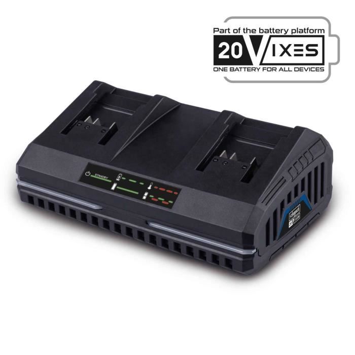 chargeur double 4.5A 20V - batterie universelle pour la gamme SCHEPPACH 20V IXES