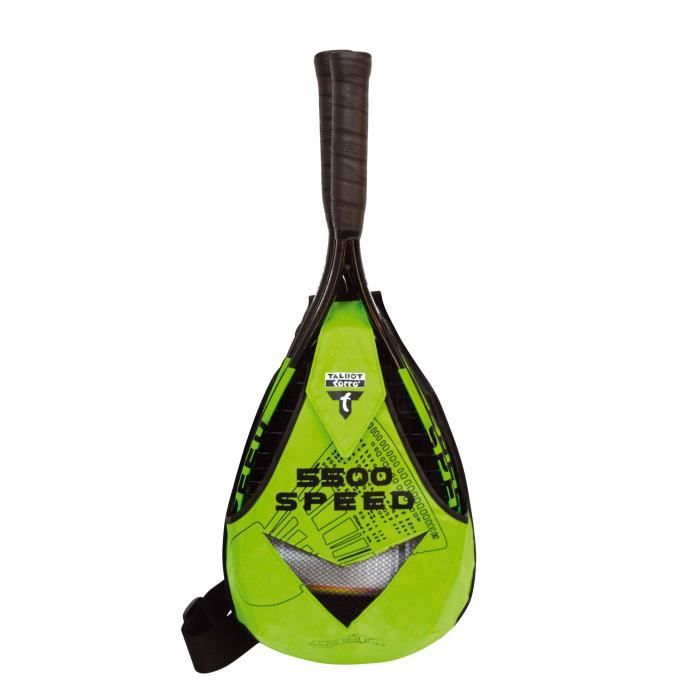 Raquette de Badminton TALBOT TORRO Speed 5500 - Aluminium - 56,5 cm de long - Profil de cadre 17,3 mm - 170 g - Cordage durable