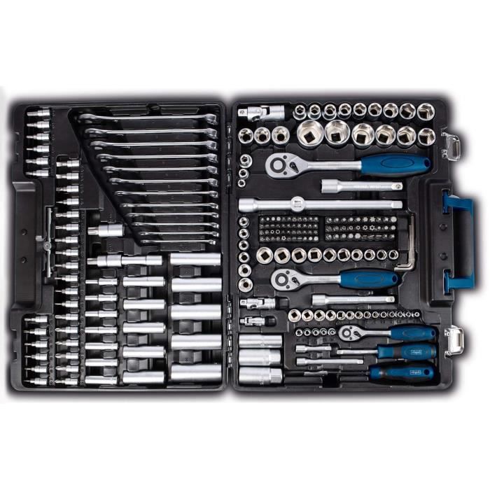 Mallette a outils de 217 pieces - SCHEPPACH - TB217 - Outils en acier chrome vanadium et acier pour outils
