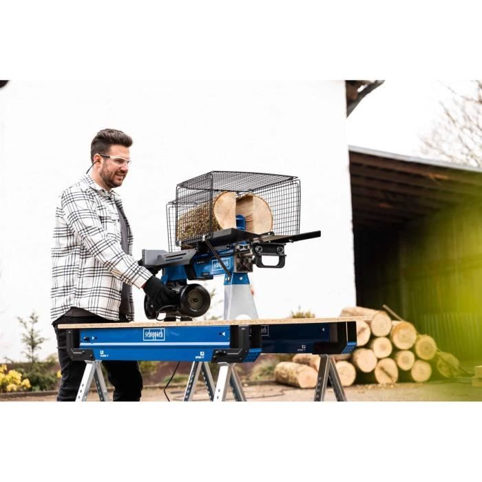 Fendeur de bûches électrique horizontal HL760LS 7T 2200W - SCHEPPACH - 52cm Ø 25 cm - avec support