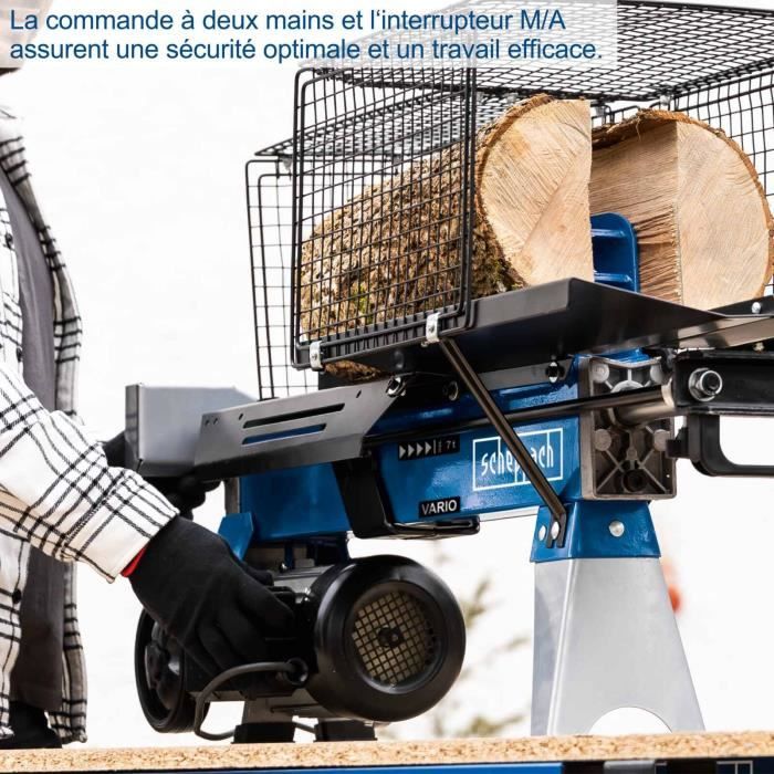 Fendeur de bûches électrique horizontal HL760LS 7T 2200W - SCHEPPACH - 52cm Ø 25 cm - avec support
