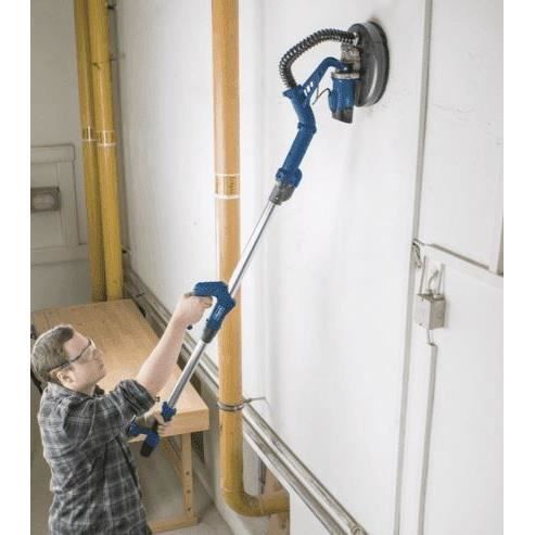 Ponceuse pour murs et plafonds télescopique SCHEPPACH DS920X - 210 mm - 710W (Livrée avec 1 tuyau 4m, 6 disques abrasifs)