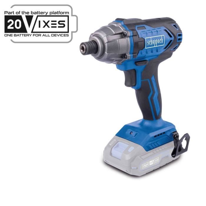 Clé a choc sans fil C-ID180-X - 1/4 brushless 180 Nm 3600 bmp - SCHEPPACH 20V IXES - sans batterie ni chargeur