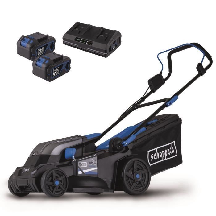 Tondeuse sans fil BC-MP380-X - SET XL2 - coupe 38 cm - SCHEPPACH 20V IXES - avec batterie et chargeur
