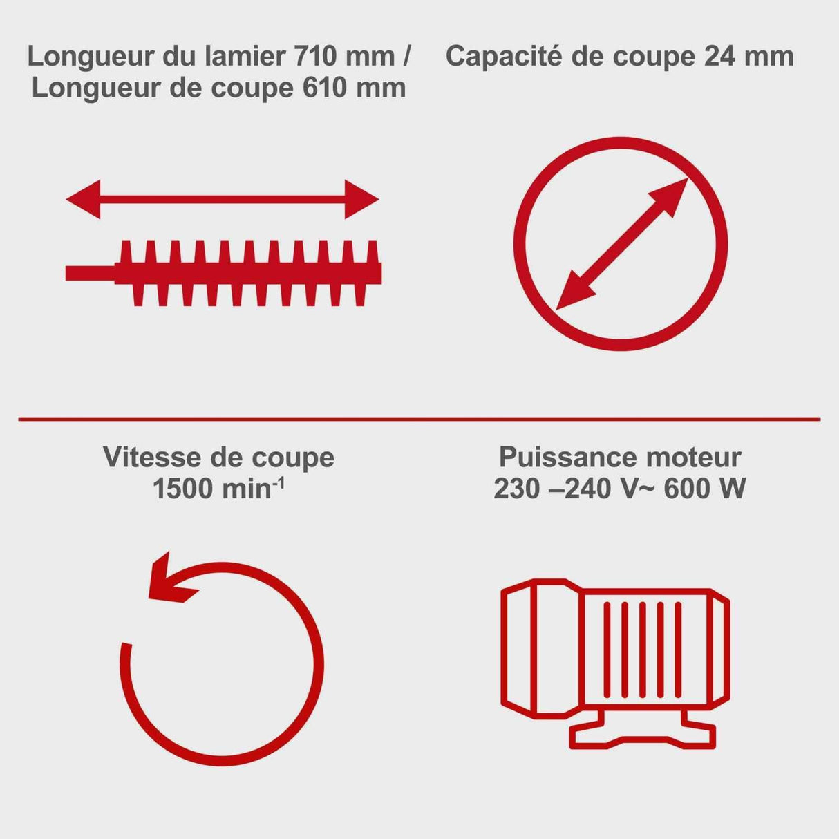 Taille-haies électrique EHT610 - 61 cm - 600W - Scheppach