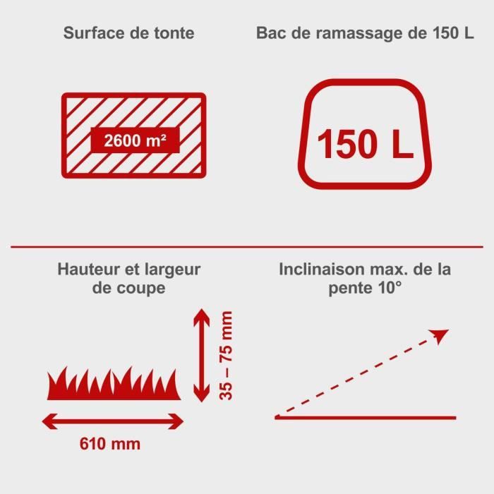 TONDEUSE AUTOPORTEE RIDER THERMIQUE - MR200-61- 61cm 196CC SCHEPPACH