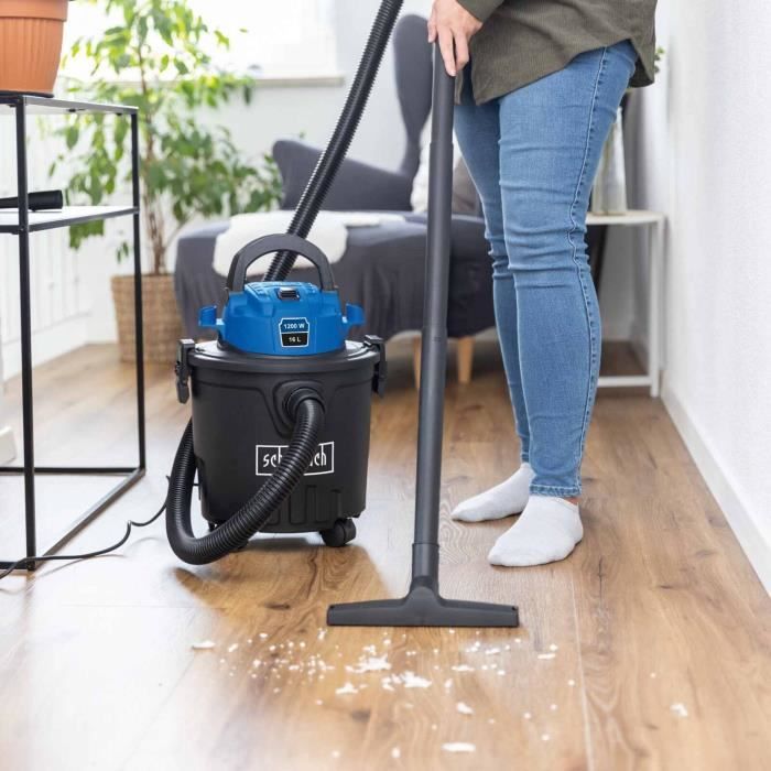 Aspirateur eau et poussiere VC16 - 1200 W - Cuve plastique 16L - SCHEPPACH