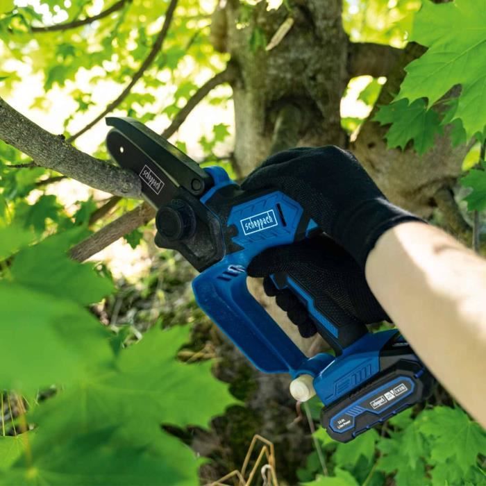 Scie de jardin sans fil SCHEPPACH C-PS100-X - SET S - Batterie 20V IXES 2 Ah + chargeur