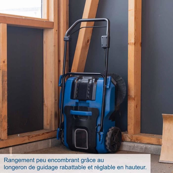 Balayeuse sans fil SCHEPPACH - C-S610-X SET S - 20L - Largeur brosse 61 cm - Batterie 20V 1Ah IXES + chargeur