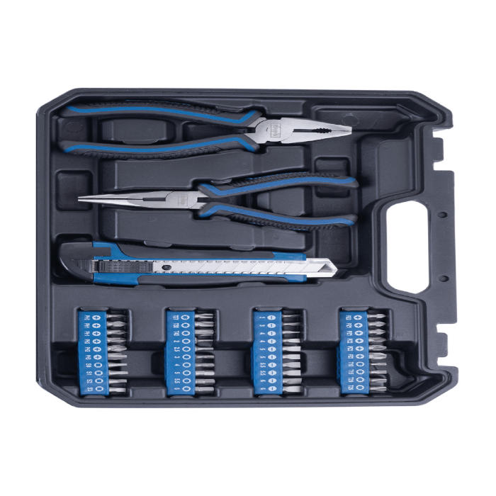 Mallette a outils SCHEPPACH - WZK49 - 50 pieces - Outils en acier chrome vanadium - Mallette en plastique
