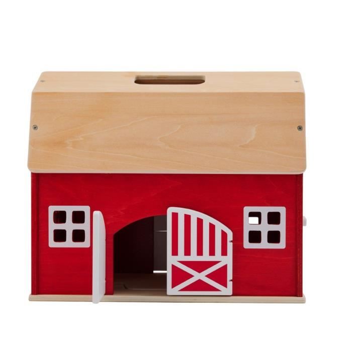 Grande Ferme en Bois, Schleich 42602 Farm World, Set avec maison, 6 clôtures et accessoires, Jouet de ferme, Edition retro limitée