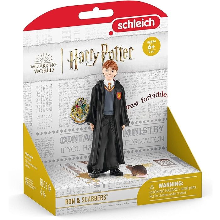 Ron et croûtard, Figurine de l'univers Harry Potter, pour enfants des 6 ans, 4 x 2 x 10 cm - schleich 42634 WIZARDING WORLD