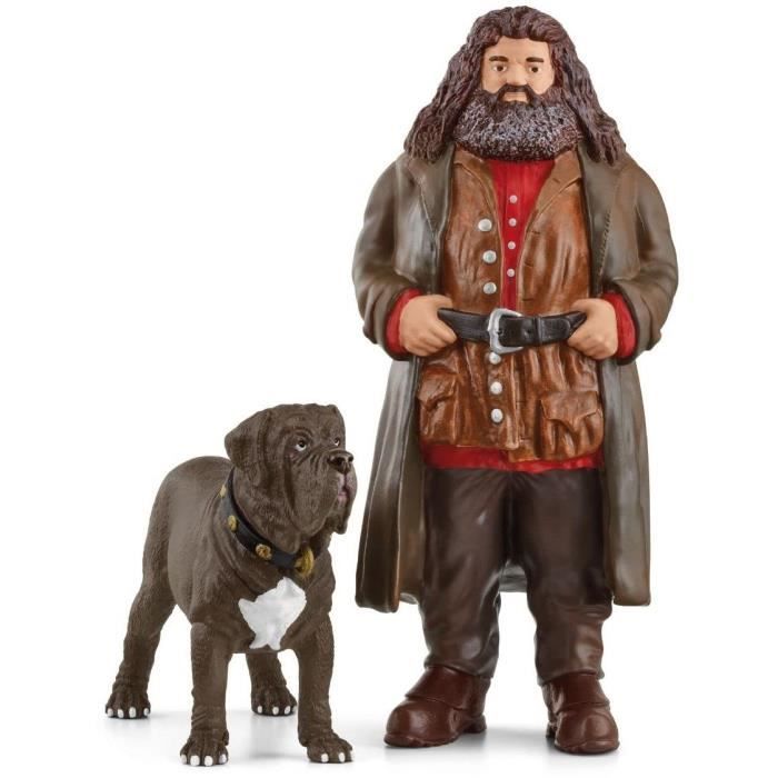 Hagrid et Crockdur, Figurine de l'univers Harry Potter, pour enfants des 6 ans, 8 x 11,5 x 13 cm - schleich 42638 WIZARDING WORLD
