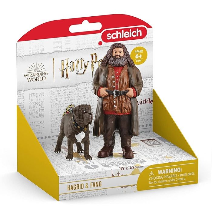 Hagrid et Crockdur, Figurine de l'univers Harry Potter, pour enfants des 6 ans, 8 x 11,5 x 13 cm - schleich 42638 WIZARDING WORLD