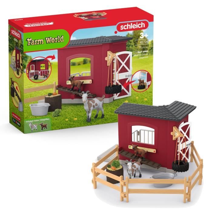 Figurine table pour chevres, Schleich 42726 Gamme Farm World