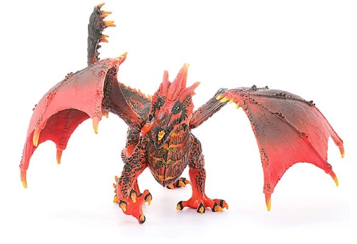 Dragon de lave,Figurine dragon schleich avec des parties mobiles, Dragon rouge jouet de la collection créature ELDRADOR pour