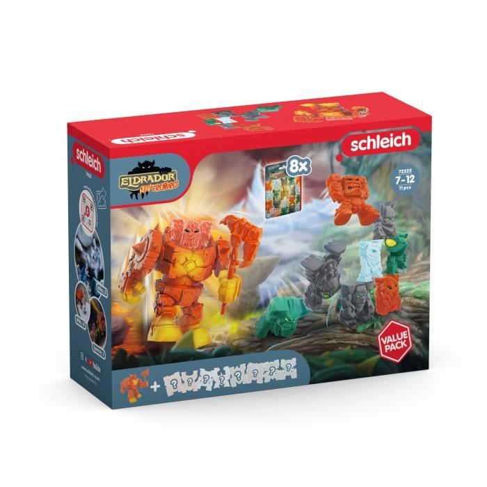 Figurine Lava Robot Value Pack, Schleich 72225 Gamme Eldrador Creatures