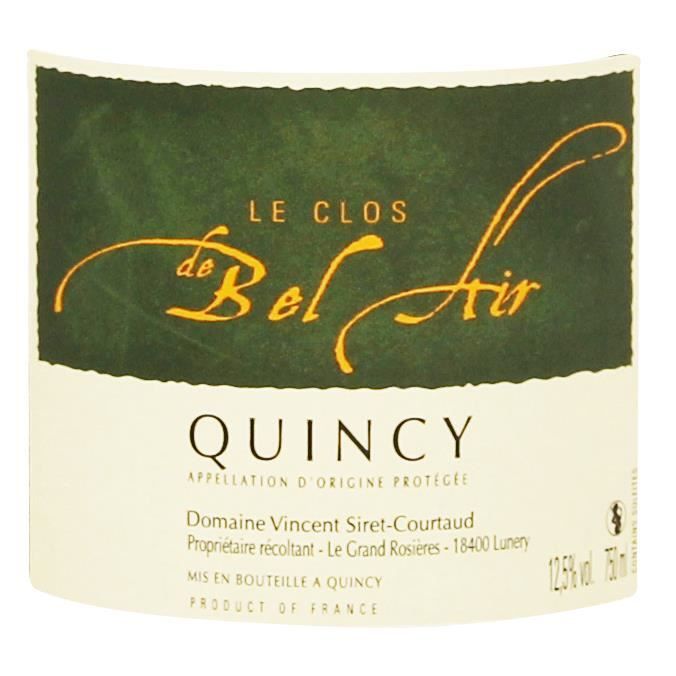 Clos Bel Air Quincy - Vin blanc de la Loire 2023