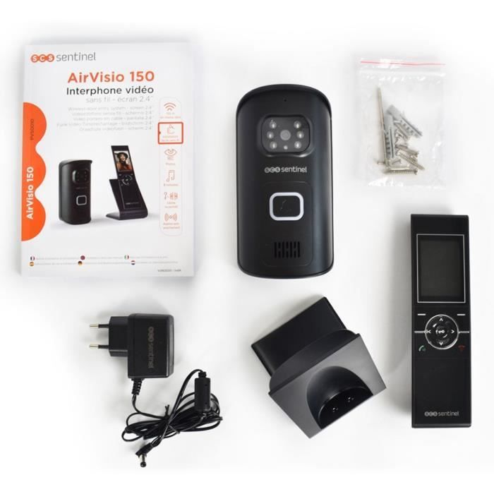 SCS SENTINEL Interphone vidéo 2,4 sans fil AirVisio 150 - Garantie 3 ans