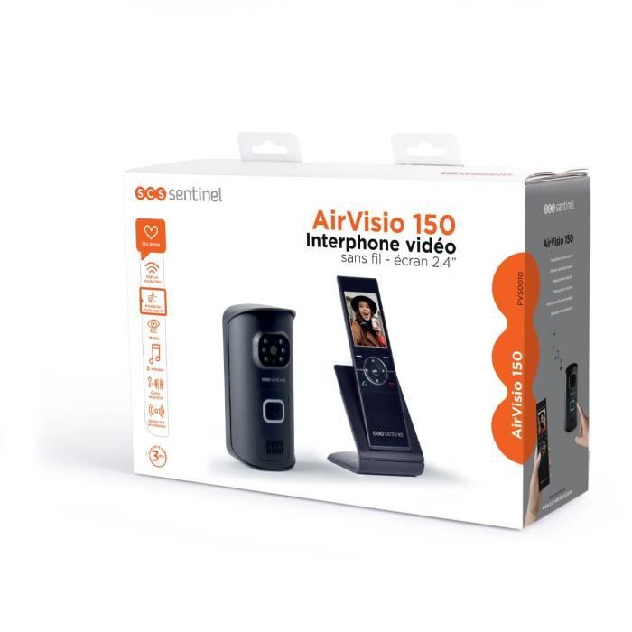 SCS SENTINEL Interphone vidéo 2,4 sans fil AirVisio 150 - Garantie 3 ans