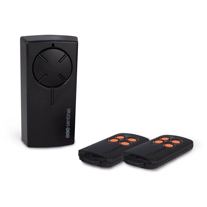 Kit récepteur radio universel SCS SENTINEL - 12/24V - Avec 2 télécommandes, boutons oranges - RadioGate Kit