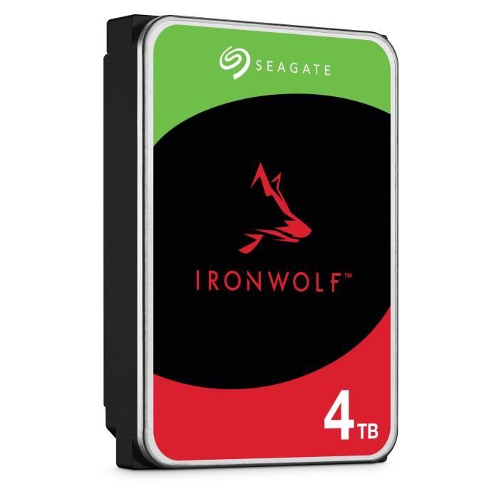 SEAGATE - Disque dur Interne - NAS IronWolf - 4To - 3.5 - 5400 tr/min (ST4000VN006)