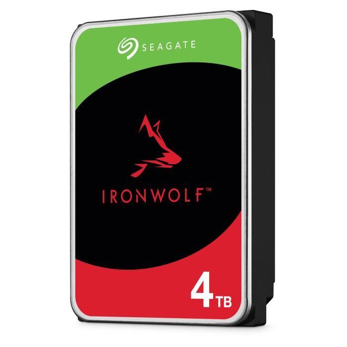 SEAGATE - Disque dur Interne - NAS IronWolf - 4To - 3.5 - 5400 tr/min (ST4000VN006)