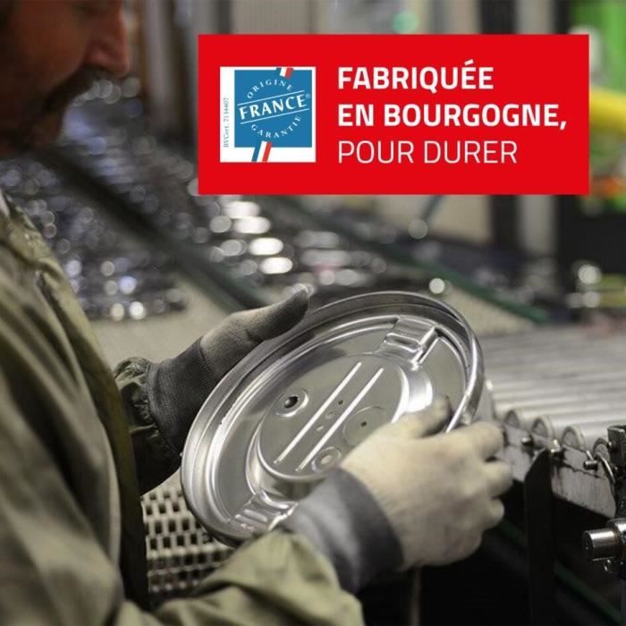 SEB Cocotte-Minute inox 6L, Autocuiseur, Induction, SÈcuritÈ 5 points, FabriquÈ en France, ClipsoMinut' Easy P4620724