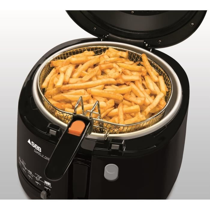 SEB Friteuse a huile, 1.2 kg de frites, Parois froides, Compacte, Hublot de contrÙle, Simply One FF160800