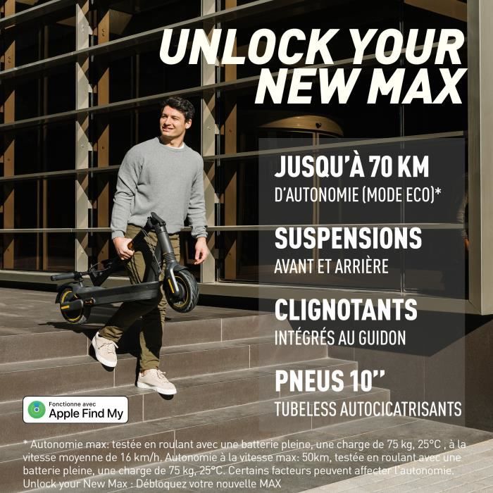 Trottinette électrique Ninebot Max G2 E Clignotants intégrés powered by Segway