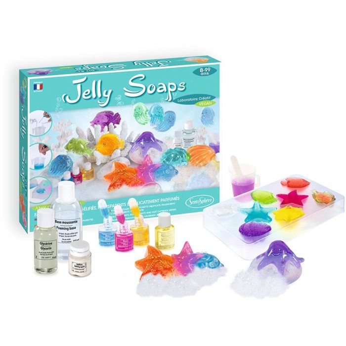Jelly Soaps - SENTOSPHERE - Crée tes propres savons - Tous les éléments sont inclus pour la création - Des 8 ans