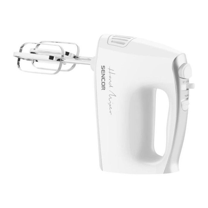 Batteur a main - SENCOR - SHM 5206WH-EUE3 - 500W - 5 niveaux de vitesse - Fonction turbo