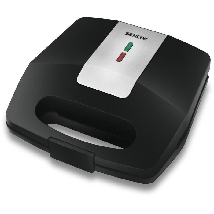 Appareil a croque-monsieur 3 en 1 - SENCOR - SSM 9410SS - 700 W - 3 plaques - BoÓtier CoolTouch - Argent