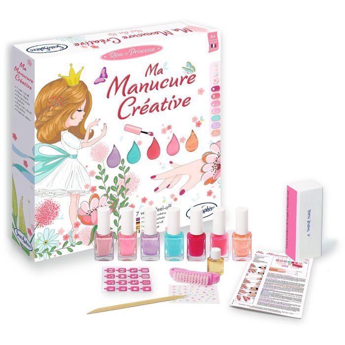 Ma manucure créative - SENTOSPHERE - Reve de Princesse - 7 couleurs de manucure - Des 6 ans