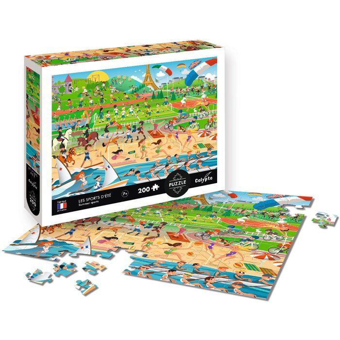 Puzzle - SENTOSPHERE - Calypto - 200 pieces - Les Sports d'été - Des 7 ans