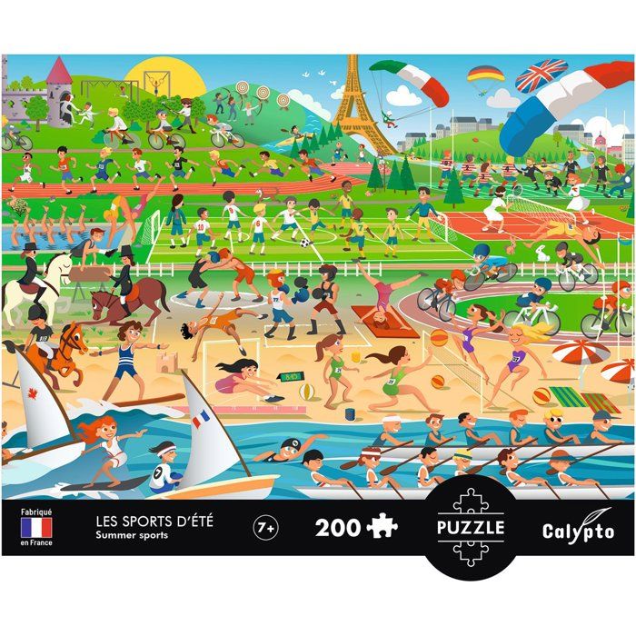Puzzle - SENTOSPHERE - Calypto - 200 pieces - Les Sports d'été - Des 7 ans