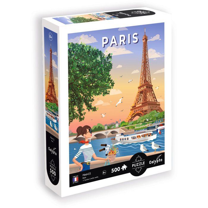 Puzzle - SENTOSPHERE - Calypto - 500 pieces - Paris - Toucher soyeux - Des 8 ans