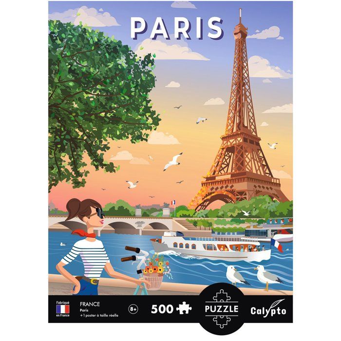 Puzzle - SENTOSPHERE - Calypto - 500 pieces - Paris - Toucher soyeux - Des 8 ans