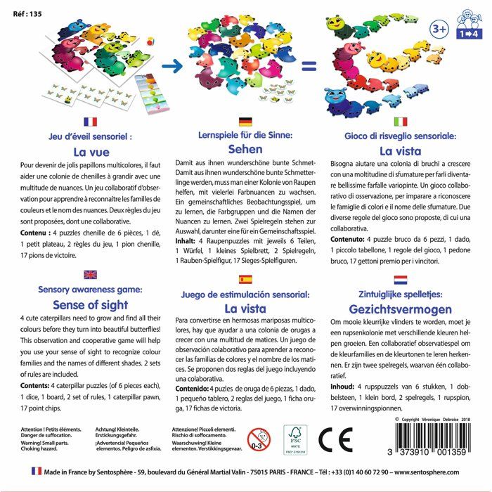 Jeu Sensoriel - SENTOSPHERE - La vue - Collaboratif - Observation et réflexe - Des 3 ans