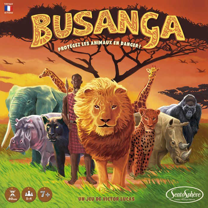 Jeu de société - SENTOSPHERE - Busunga - Sauve les 8 especes en voie de disparition - Des 7 ans