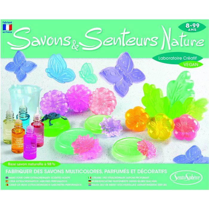 Création de savons mutlicolores - SENTOSPHERE - Savons et Senteurs!Nature - Theme Nature - Des 8 ans