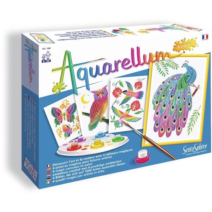 Peinture aquerelle - SENTOSPHERE - Aquarellum Junior - Dans le parc - 5 couleurs - Sertissage sur papier Vélin - Des 6 ans
