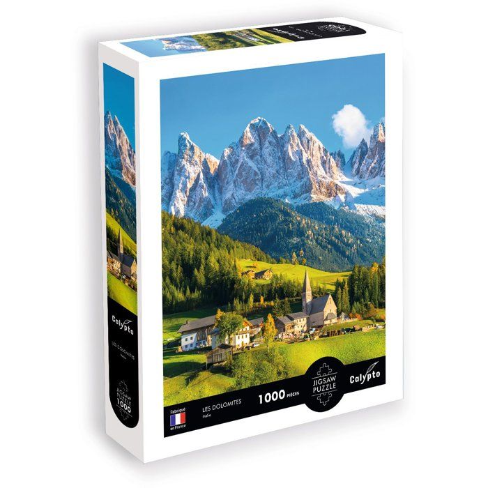 Puzzle - SENTOSPHERE - Calypto - 1000 pieces - Les Dolomites - Italie - Toucher soyeux - Des 9 ans