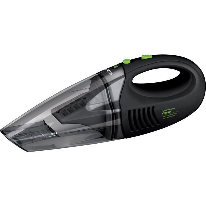 Aspirateur a main sans fil SENCOR SVC 190B - Sec&humide - Batteries rechargeables - 15 min d'autonomie - Noir