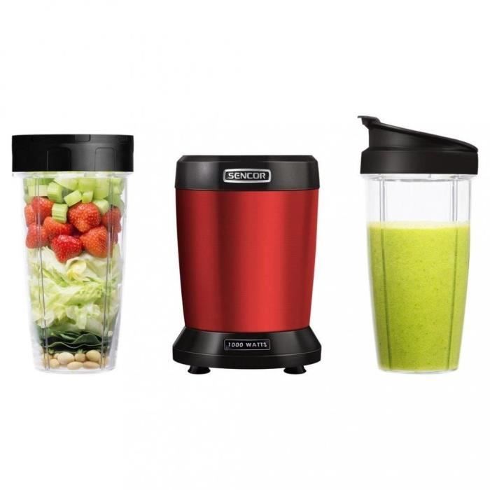 Bol mixeur blender - SENCOR - SNB 4301RD - 1000 Watt - Rouge
