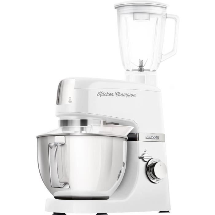 Robot pâtissier Sencor Kitchen Champion STM 6350WH - 1000 Watt - Blanc - 8 présélections - Bol 4.5L