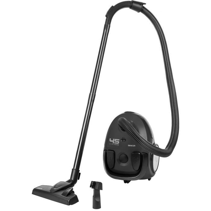 Aspirateur traÓneau avec sac - SENCOR - SVC 45BK-EUE3 - Moteur ECO 850 W - 79 dBA - 1,5 L - Noir