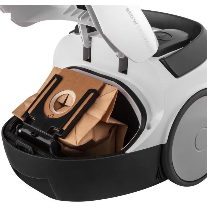 Aspirateur traÓneau avec sac - SENCOR - SVC 45WH-EUE3 - Moteur ECO 850 W - 79 dBA - 1,5 L - Blanc