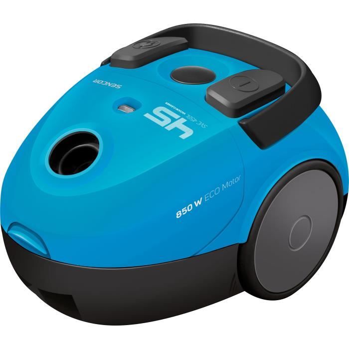 Aspirateur traÓneau avec sac - SENCOR - SVC 45BL-EUE3 - Moteur ECO 850 W - 79 dBA - 1,5 L - Bleu