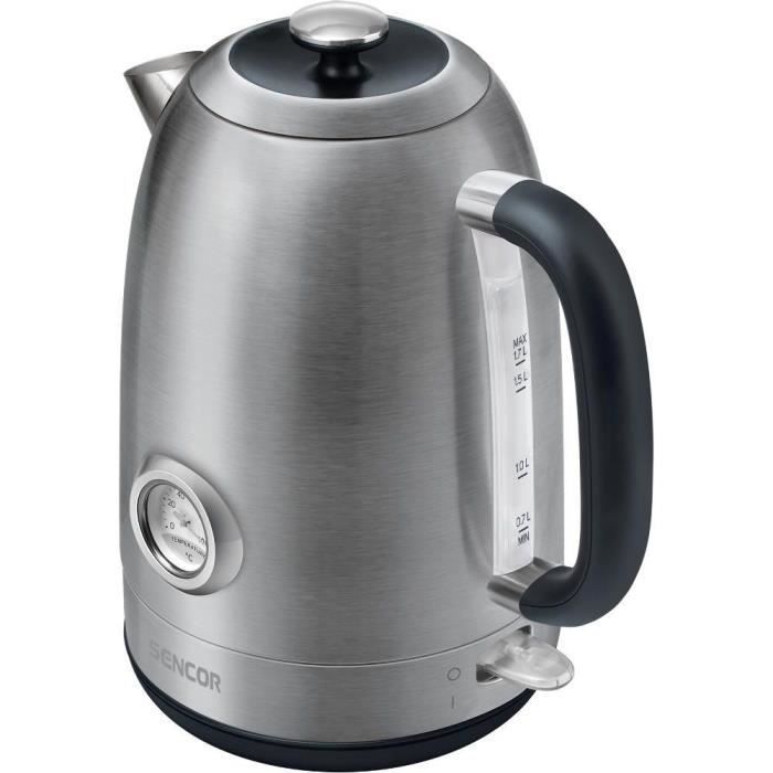 Bouilloire - SENCOR - SWK1799SS - 1,7L - 2200W - Inox avec thermometre a aiguille